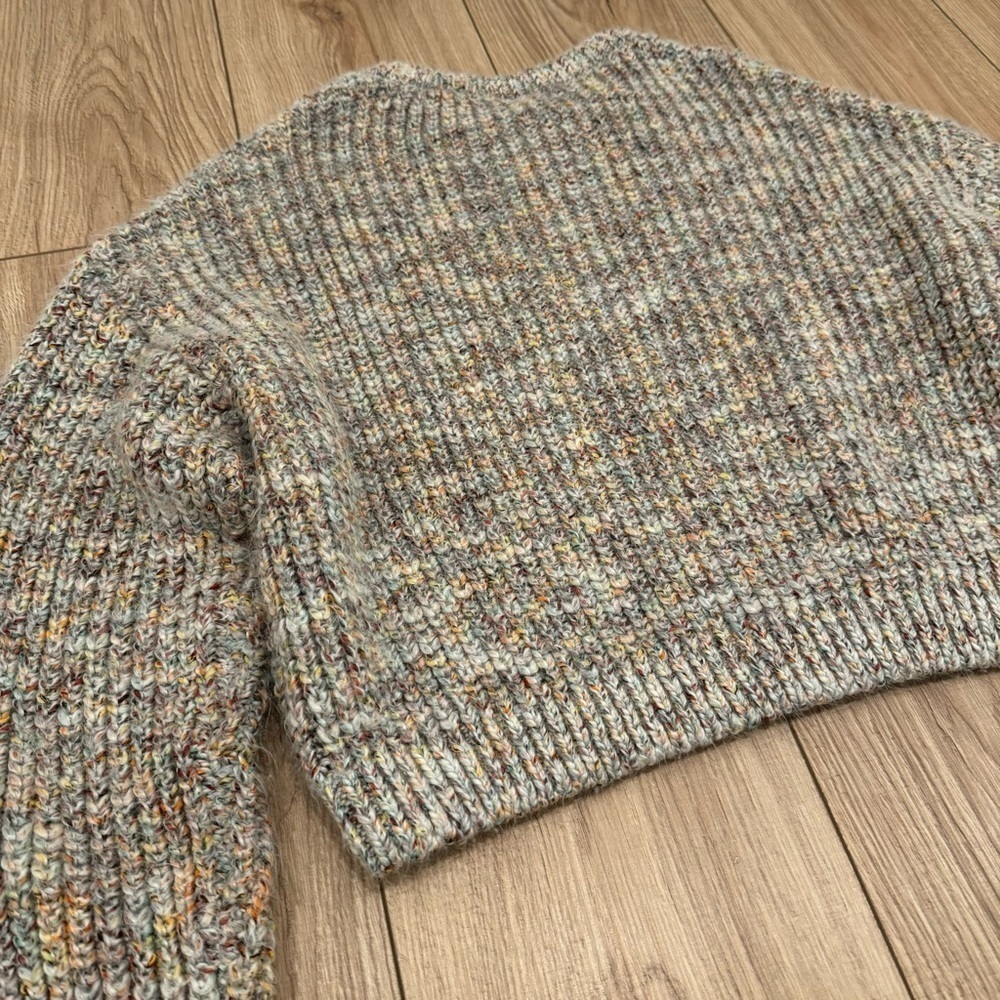 Divided Multicolor Cropped Sweater Colorblock Knit Women’s Medium - Picture 5 of 7